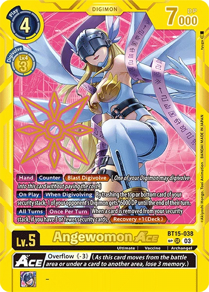Digimon Card Game Sammelkarte BT15-038 Angewomon ACE alternatives Artwork 2