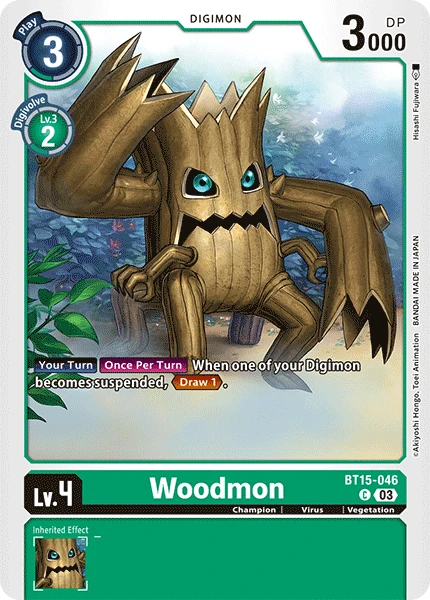 Digimon Card Game Sammelkarte BT15-046 Woodmon