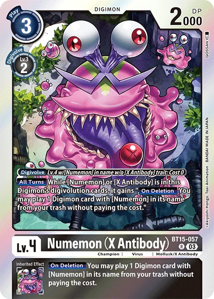 Digimon Card Game Sammelkarte BT15-057 Numemon (X Antibody)
