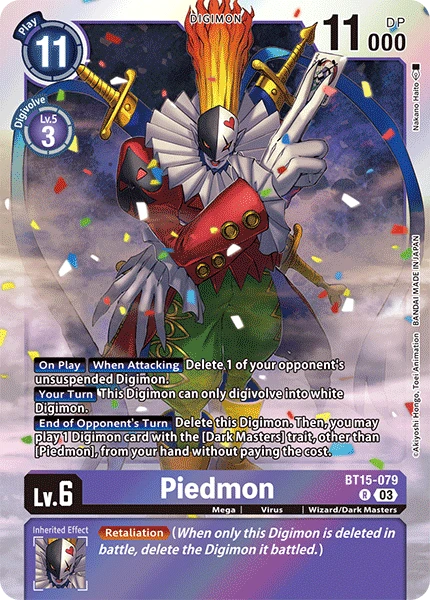Digimon Card Game Sammelkarte BT15-079 Piedmon