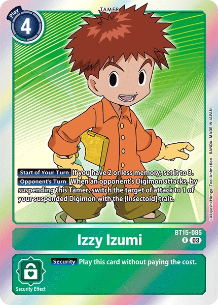 Digimon Card Game Sammelkarte BT15-085 Izzy Izumi