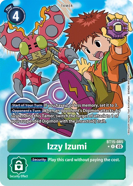 Digimon Card Game Sammelkarte BT15-085 Izzy Izumi alternatives Artwork 1