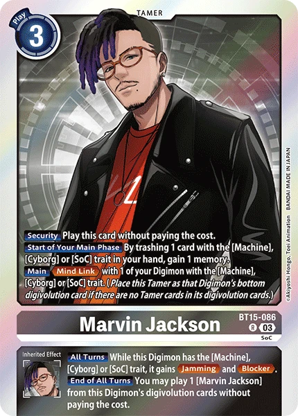 Digimon Card Game Sammelkarte BT15-086 Marvin Jackson