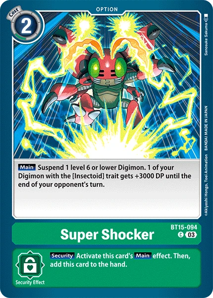 Digimon Card Game Sammelkarte BT15-094 Super Shocker