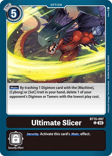 Digimon Card Game Sammelkarte BT15-097 Ultimate Slicer