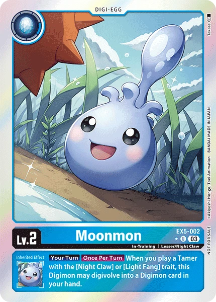 Digimon Card Game Sammelkarte EX5-002 Moonmon alternatives Artwork 1