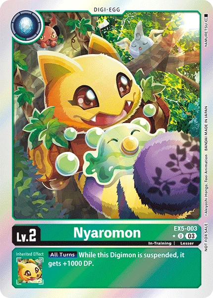 Digimon Card Game Sammelkarte EX5-003 Nyaromon alternatives Artwork 1