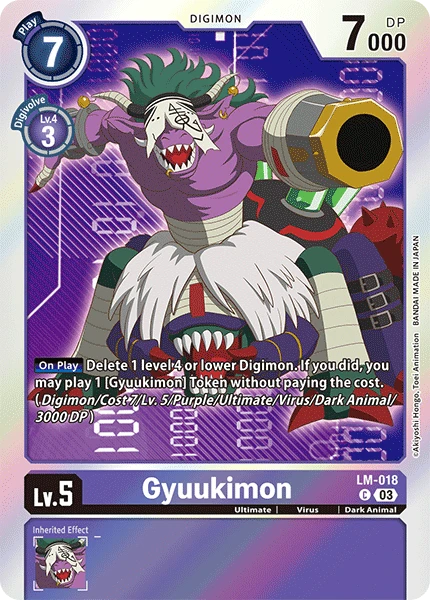 Digimon Card Game Sammelkarte LM-018 Gyuukimon