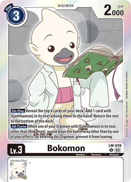 Digimon Card Game Sammelkarte LM-019 Bokomon