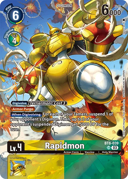 Digimon Card Game Sammelkarte BT8-039 Rapidmon alternatives Artwork 2