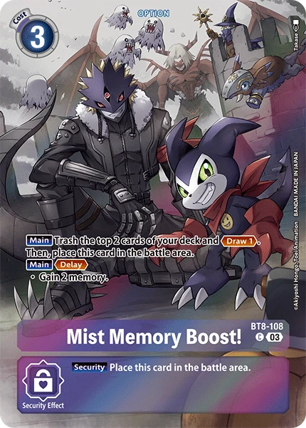 Digimon Card Game Sammelkarte BT8-108 Mist Memory Boost! alternatives Artwork 2