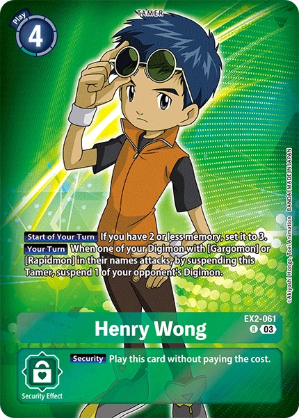 Digimon Card Game Sammelkarte EX2-061 Henry Wong alternatives Artwork 2