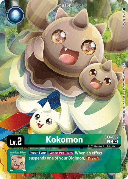 Digimon Card Game Sammelkarte EX4-002 Kokomon alternatives Artwork 1