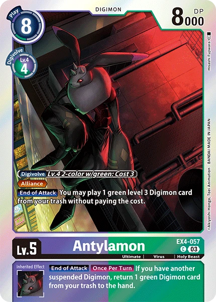 Digimon Card Game Sammelkarte EX4-057 Antylamon alternatives Artwork 1