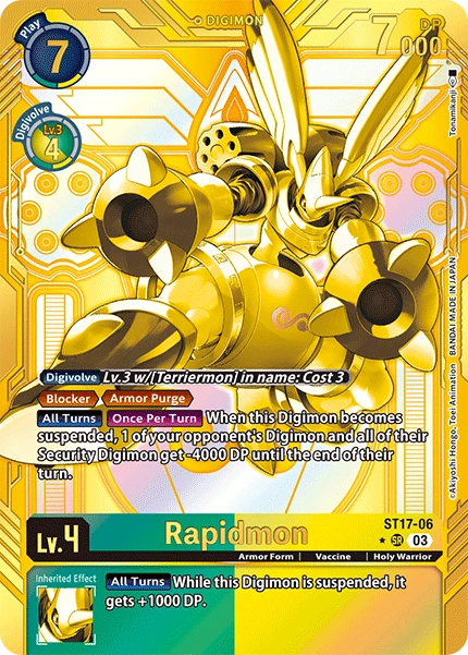Digimon Card Game Sammelkarte ST17-06 Rapidmon alternatives Artwork 1