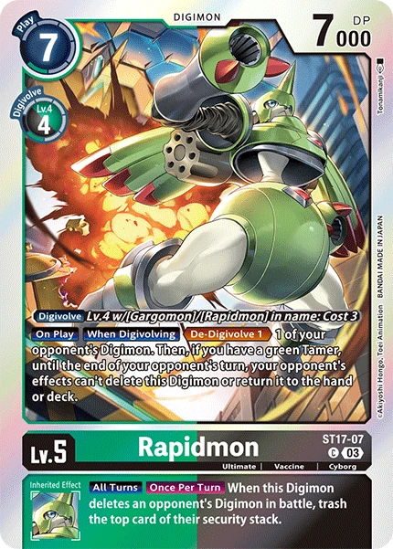 Digimon Card Game Sammelkarte ST17-07 Rapidmon