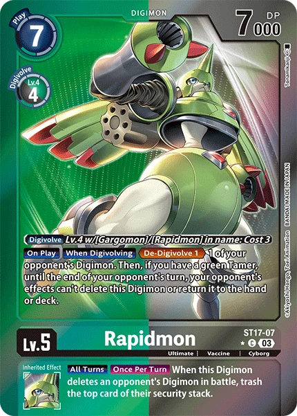 Digimon Card Game Sammelkarte ST17-07 Rapidmon alternatives Artwork 1