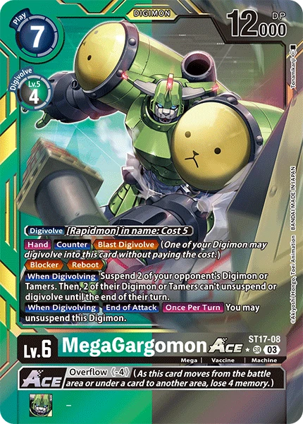 Digimon Card Game Sammelkarte ST17-08 MegaGargomon ACE alternatives Artwork 1