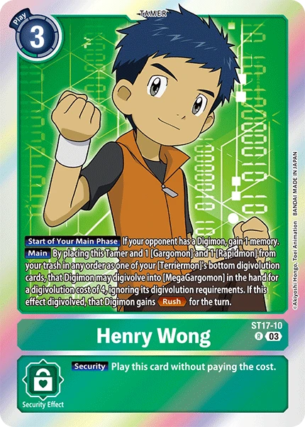 Digimon Card Game Sammelkarte ST17-10 Henry Wong