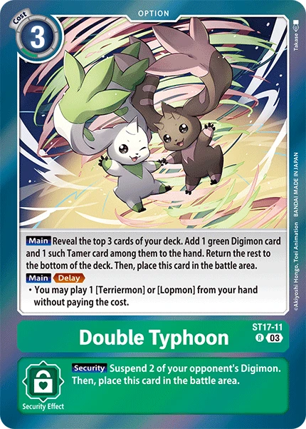 Digimon Card Game Sammelkarte ST17-11 Double Typhoon