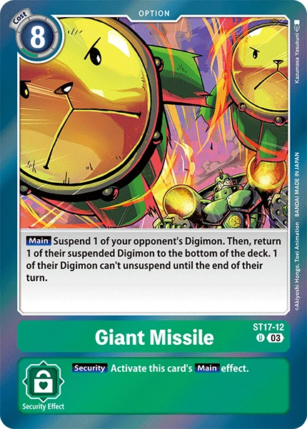 Digimon Card Game Sammelkarte ST17-12 Giant Missile