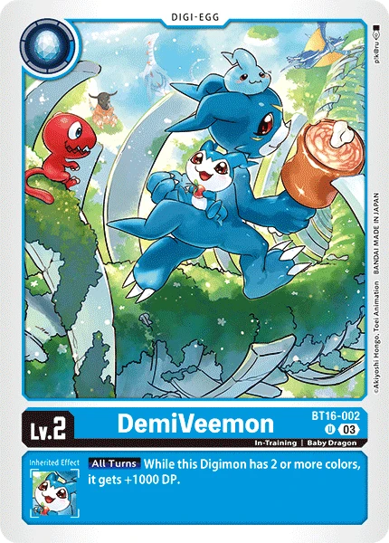 Digimon Card Game Sammelkarte BT16-002 DemiVeemon