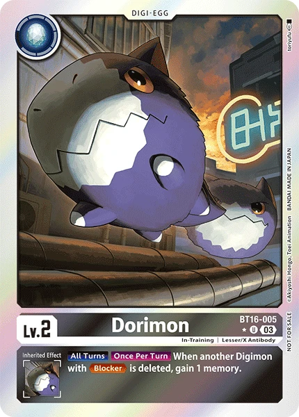 Digimon Card Game Sammelkarte BT16-005 Dorimon alternatives Artwork 1