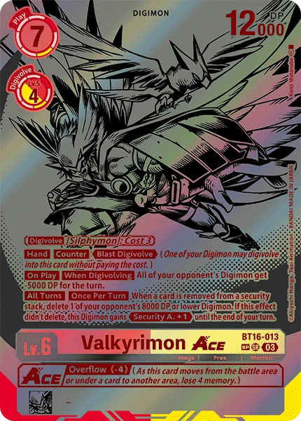 Digimon Card Game Sammelkarte BT16-013 Valkyrimon ACE alternatives Artwork 2