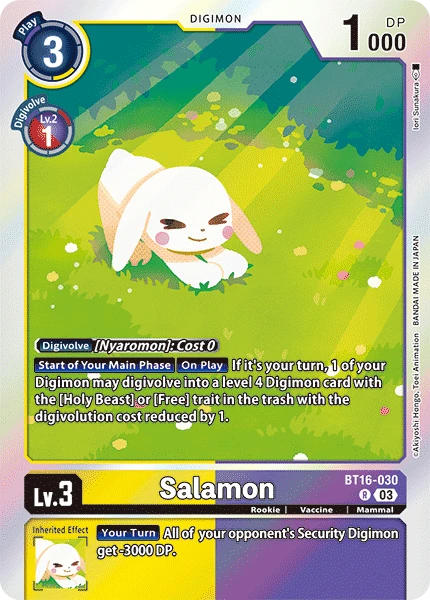 Digimon Card Game Sammelkarte BT16-030 Salamon
