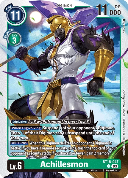 Digimon Card Game Sammelkarte BT16-047 Achillesmon