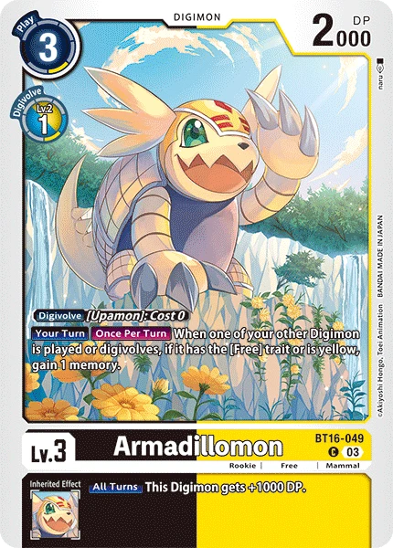 Digimon Card Game Sammelkarte BT16-049 Armadillomon