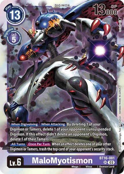 Digimon Card Game Sammelkarte BT16-081 MaloMyotismon