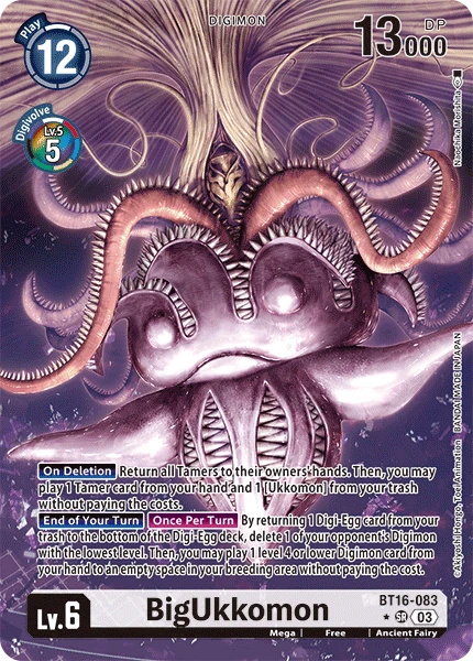 Digimon Card Game Sammelkarte BT16-083 BigUkkomon alternatives Artwork 1