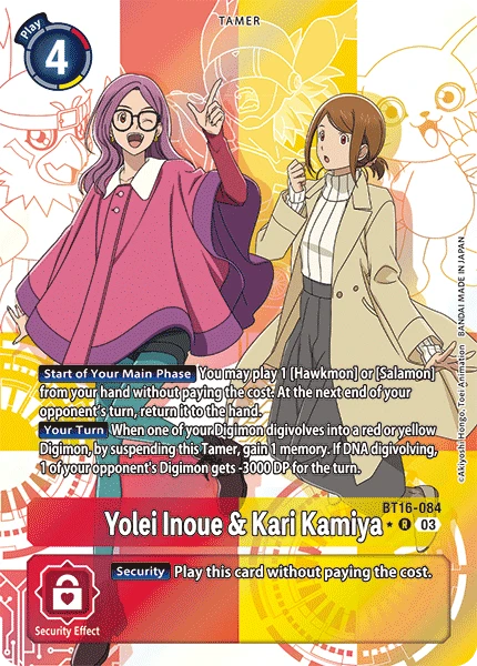 Digimon Card Game Sammelkarte BT16-084 Yolei Inoue & Kari Kamiya alternatives Artwork 1