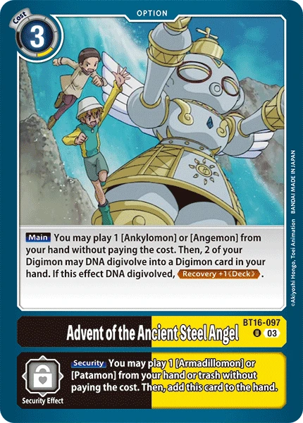 Digimon Card Game Sammelkarte BT16-097 Advent of the Ancient Steel Angel