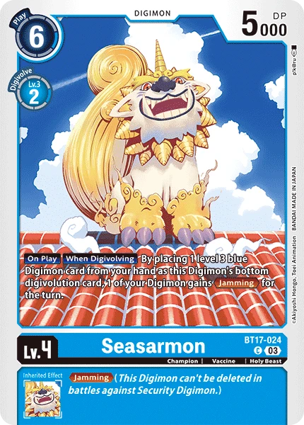 Digimon Card Game Sammelkarte BT17-024 Seasarmon