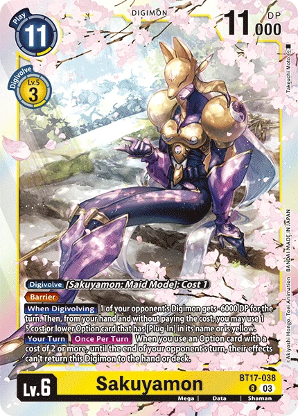 Digimon Card Game Sammelkarte BT17-038 Sakuyamon