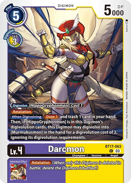 Digimon Card Game Sammelkarte BT17-063 Darcmon