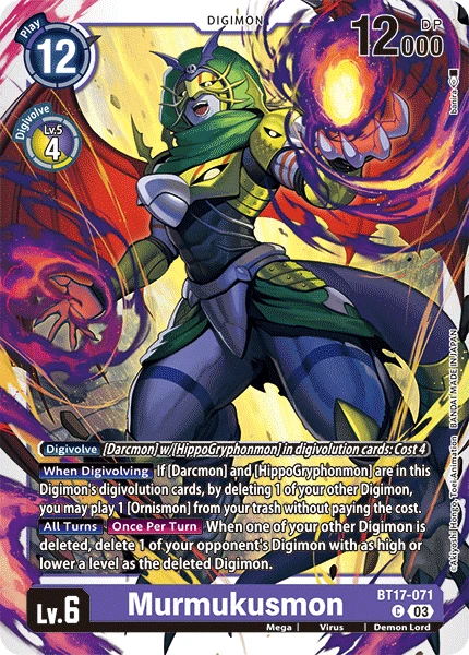 Digimon Card Game Sammelkarte BT17-071 Murmukusmon