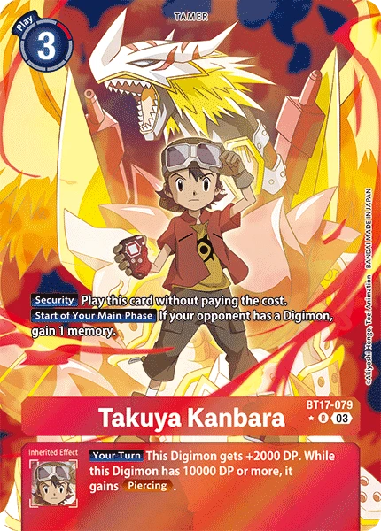 Digimon Card Game Sammelkarte BT17-079 Takuya Kanbara alternatives Artwork 1