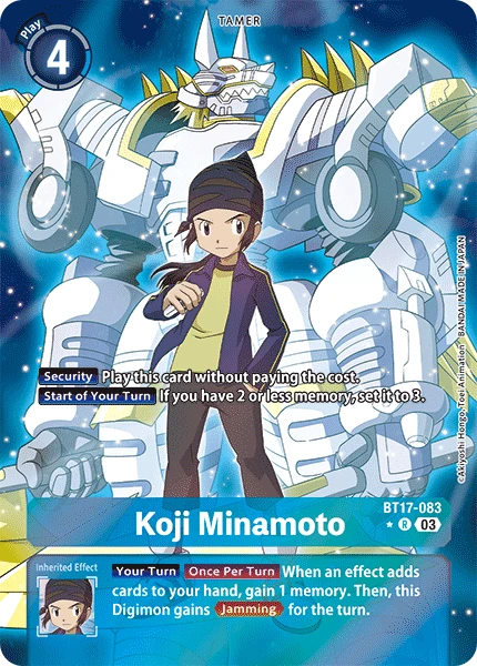 Digimon Card Game Sammelkarte BT17-083 Koji Minamoto alternatives Artwork 1