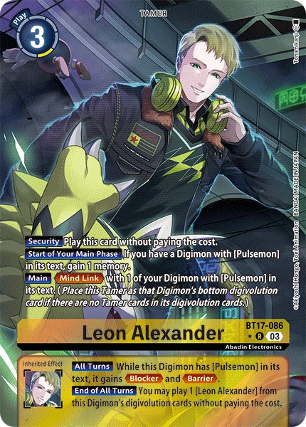 Digimon Card Game Sammelkarte BT17-086 Leon Alexander alternatives Artwork 1