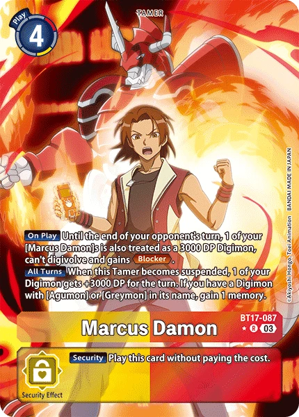 Digimon Card Game Sammelkarte BT17-087 Marcus Damon alternatives Artwork 1