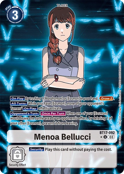 Digimon Card Game Sammelkarte BT17-092 Menoa Bellucci alternatives Artwork 1