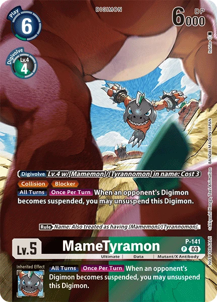 Digimon Card Game Sammelkarte P-141 MameTyramon