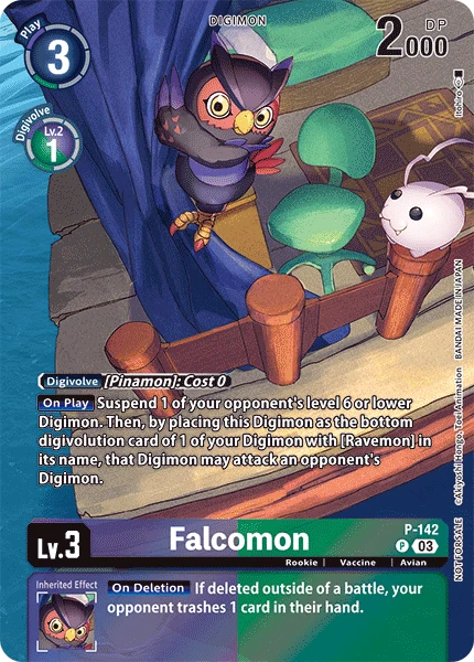 Digimon Card Game Sammelkarte P-142 Falcomon