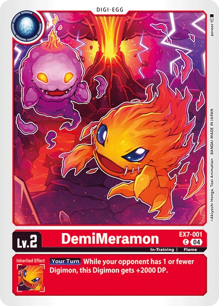 Digimon Card Game Sammelkarte EX7-001 DemiMeramon