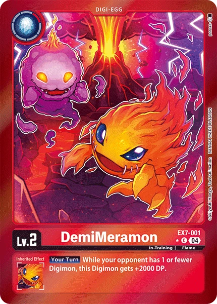 Digimon Card Game Sammelkarte EX7-001 DemiMeramon alternatives Artwork 1