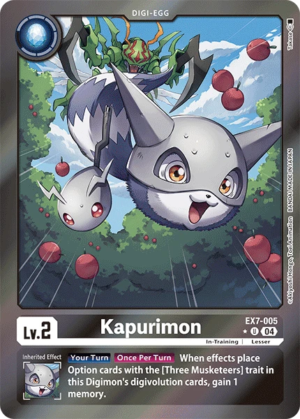 Digimon Card Game Sammelkarte EX7-005 Kapurimon alternatives Artwork 1