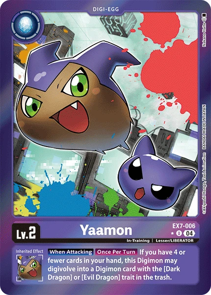 Digimon Card Game Sammelkarte EX7-006 Yaamon alternatives Artwork 1